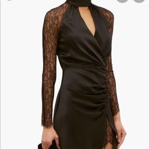 Size 6 Jonathan Simkhai black lace and silk dress EUC